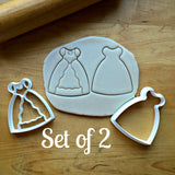 Set of 2 Princess Dress Cookie Cutters/Dishwasher Safe