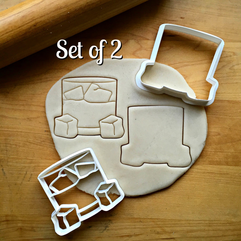 Set of 2 Whiskey Glass Cookie Cutters/Dishwasher Safe