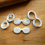 Set of 2 Rounded Glasses Cookie Cutter/Dishwasher Safe