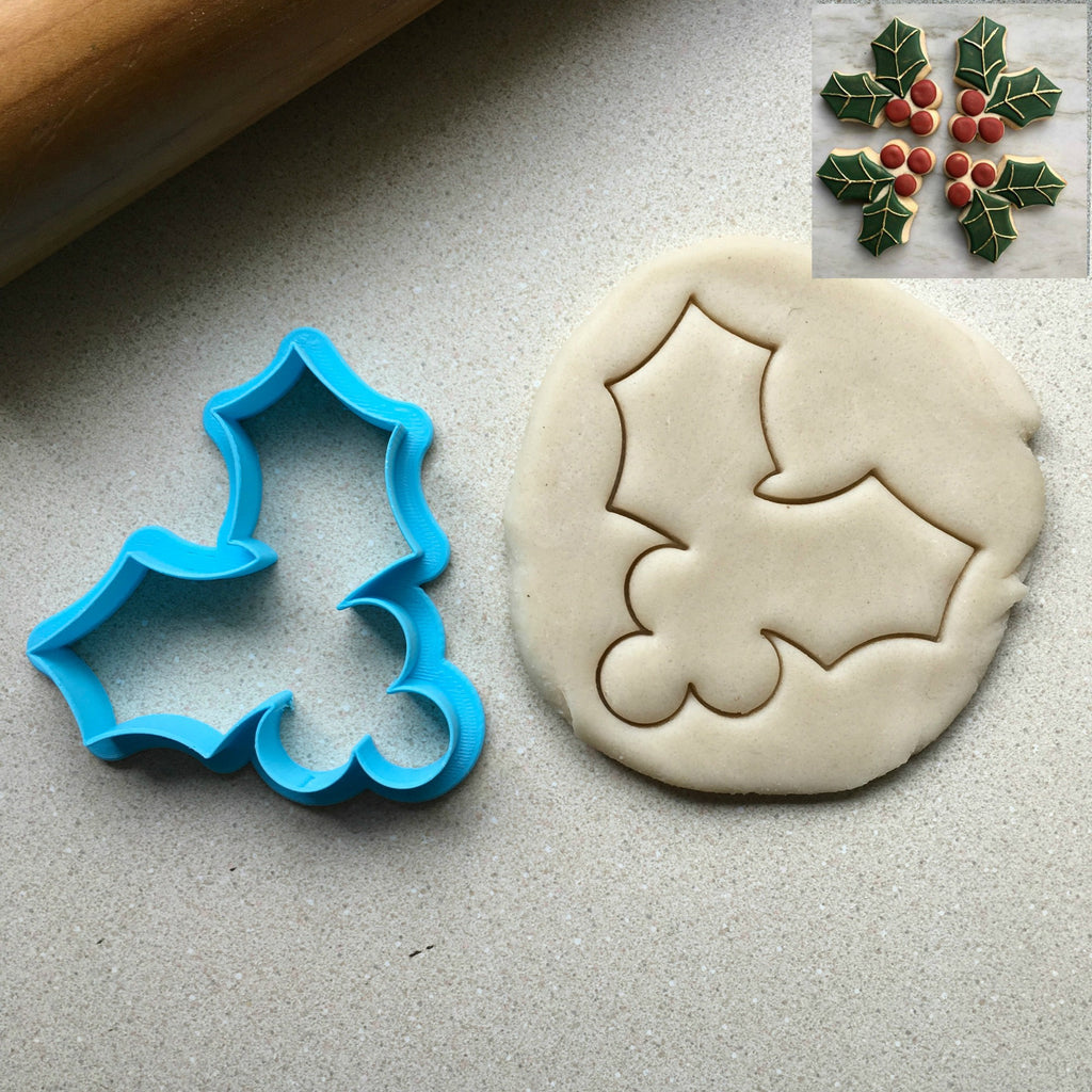 Holly and Berries Cookie Cutter/Dishwasher Safe