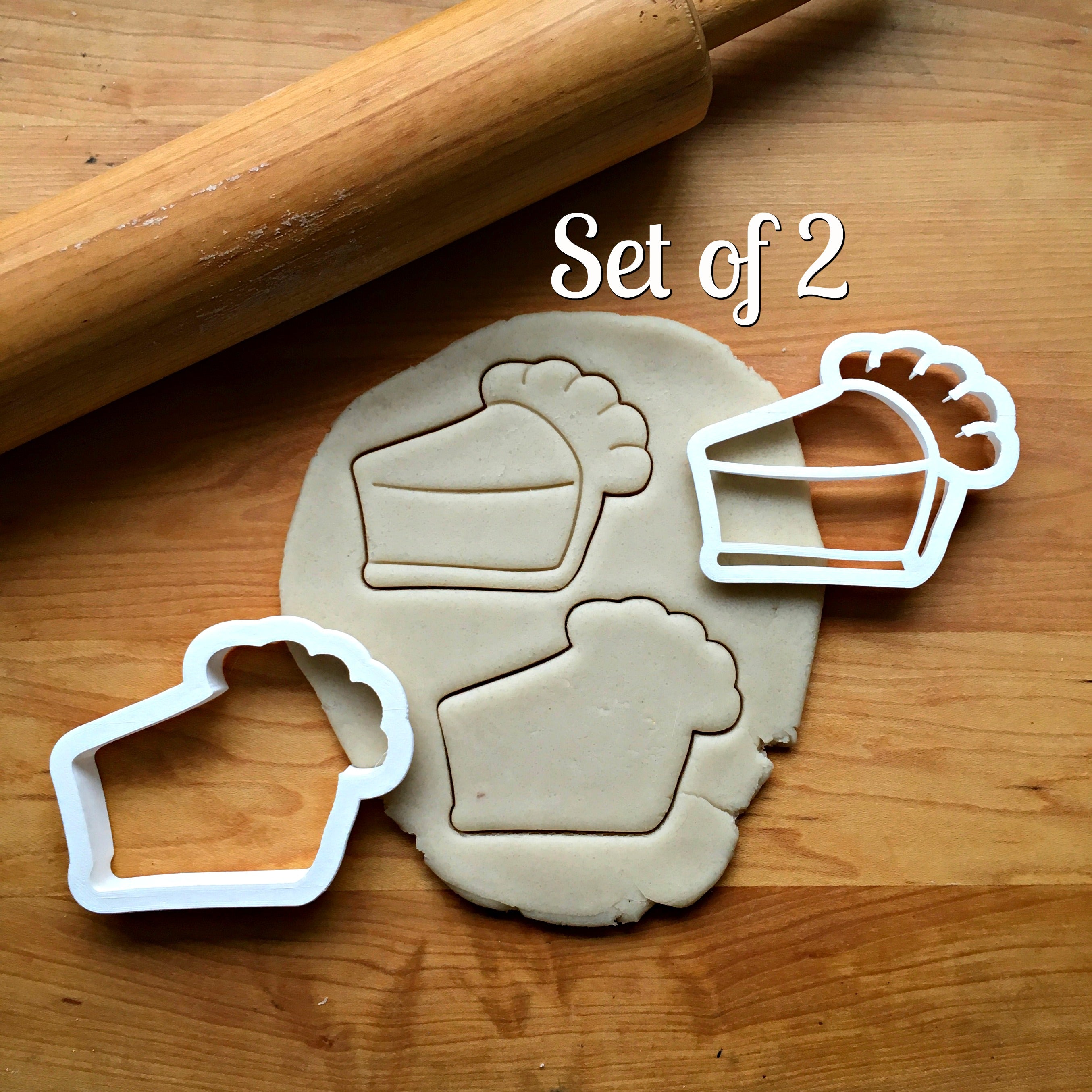 Set of 2 Slice of Pie Cookie Cutters/Dishwasher Safe