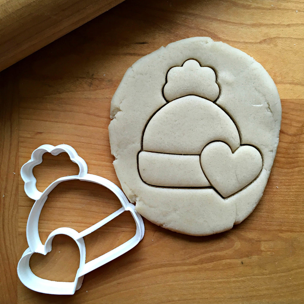 Winter Hat with Heart Cookie Cutter/Dishwasher Safe