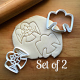 Set of 2 Christmas Angel Cookie Cutters/Dishwasher Safe