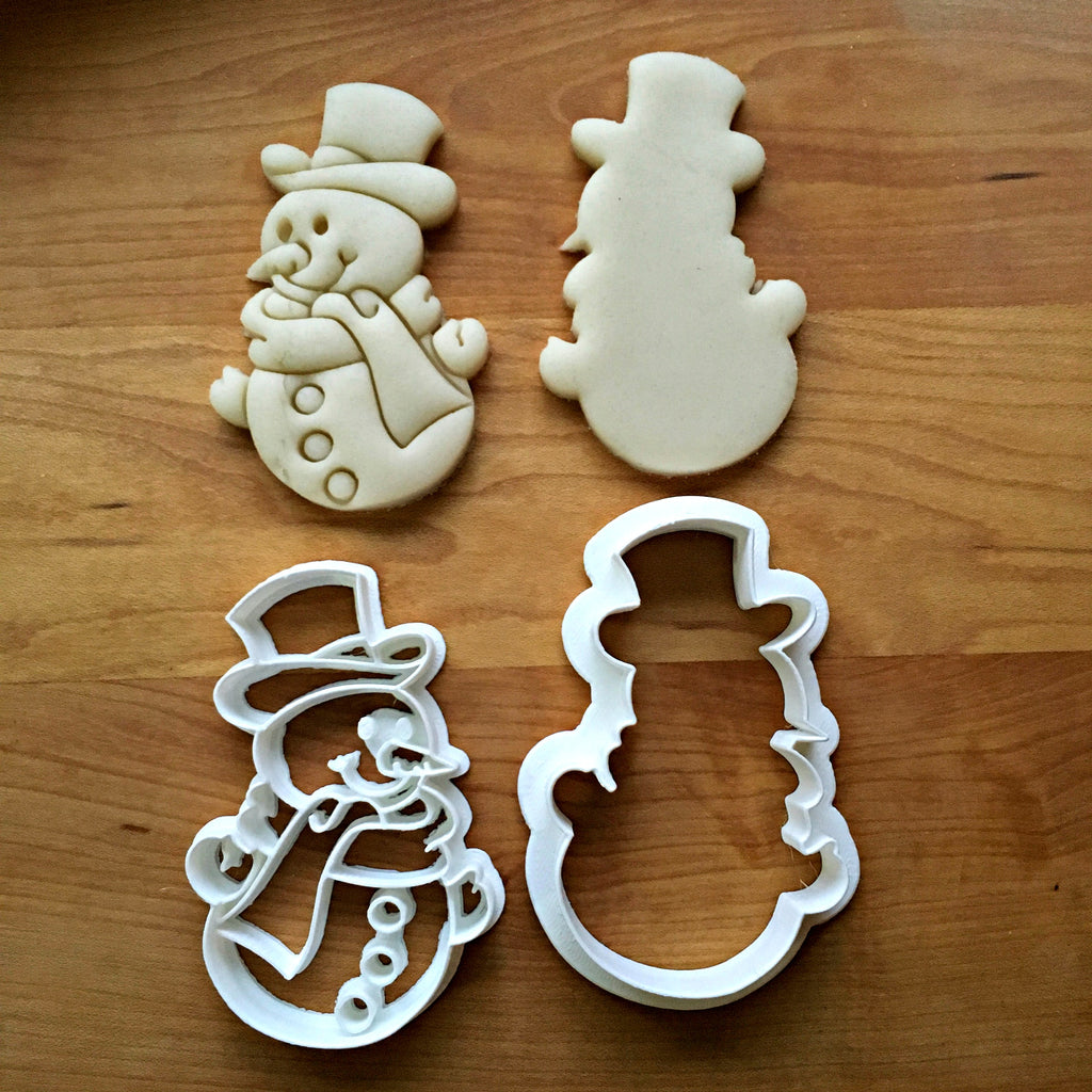 Set of 2 Snowman Cookie Cutters/Dishwasher Safe