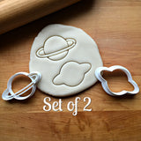 Set of 2 Planet Saturn Cookie Cutters/Dishwasher Safe
