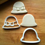 Set of 2 Bucket Hat with Bow Cookie Cutters/Dishwasher Safe