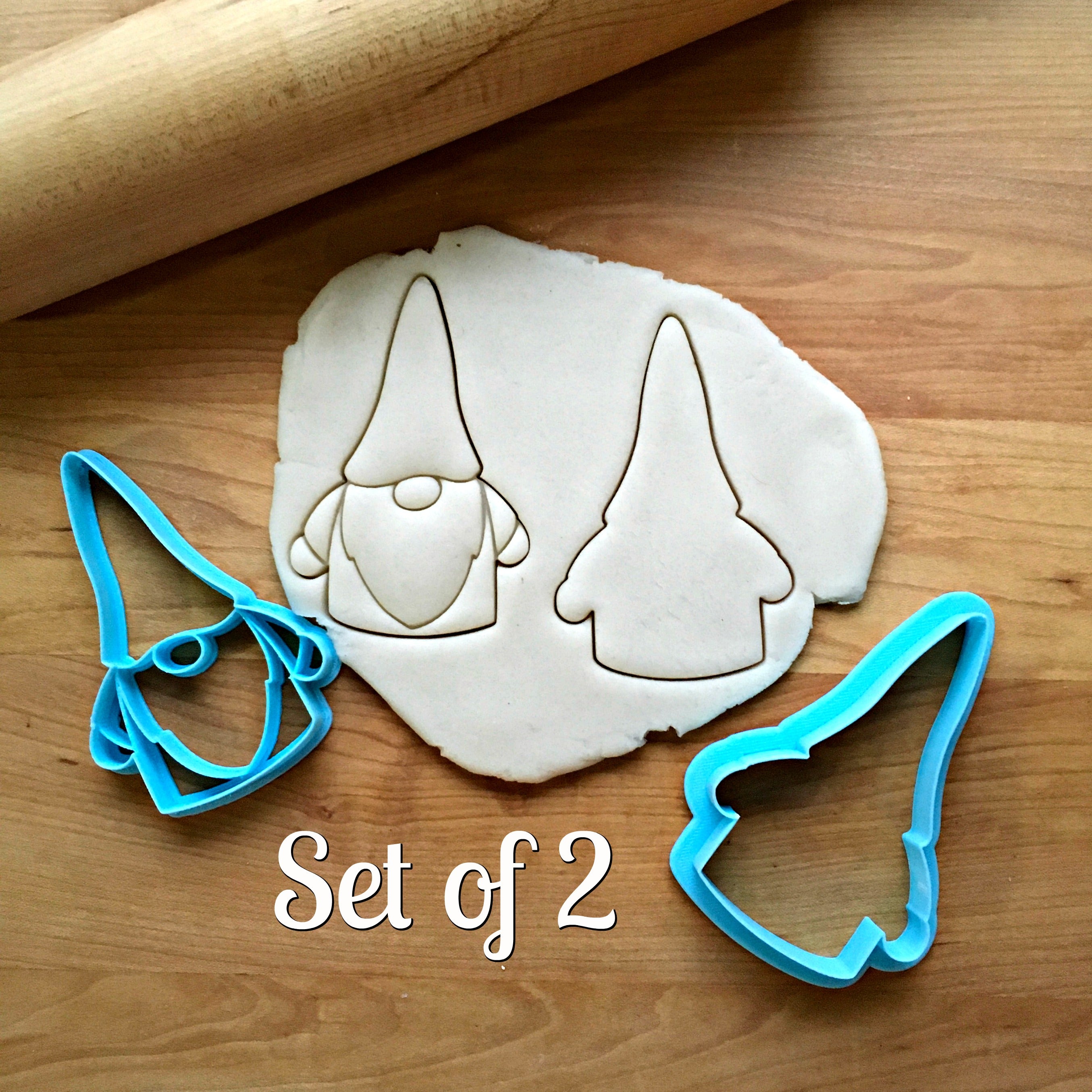 Set of 2 Gnome Cookie Cutters/Dishwasher Safe