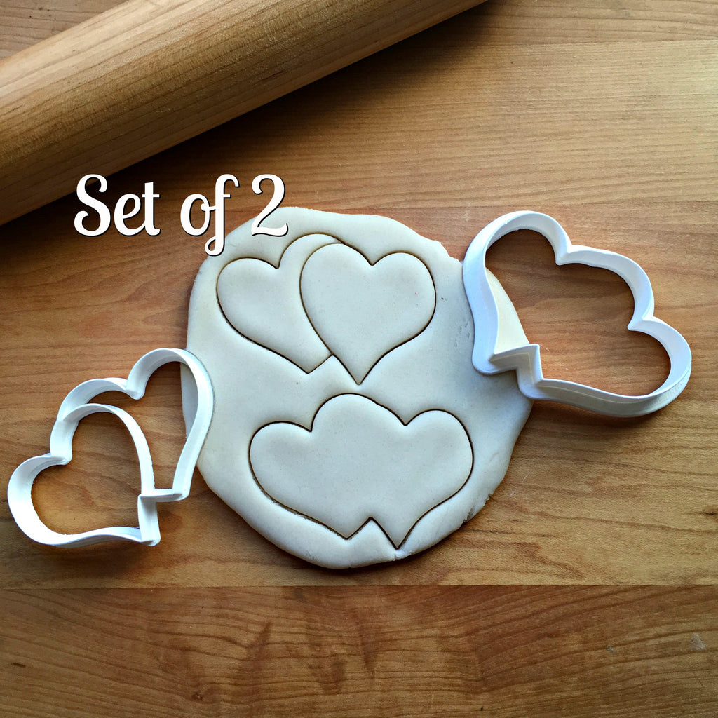 Set of 2 Double Hearts Cookie Cutter/Dishwasher Safe