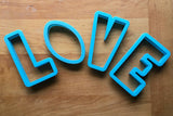 Set of 4 LOVE Football Cookie Cutters/Dishwasher Safe