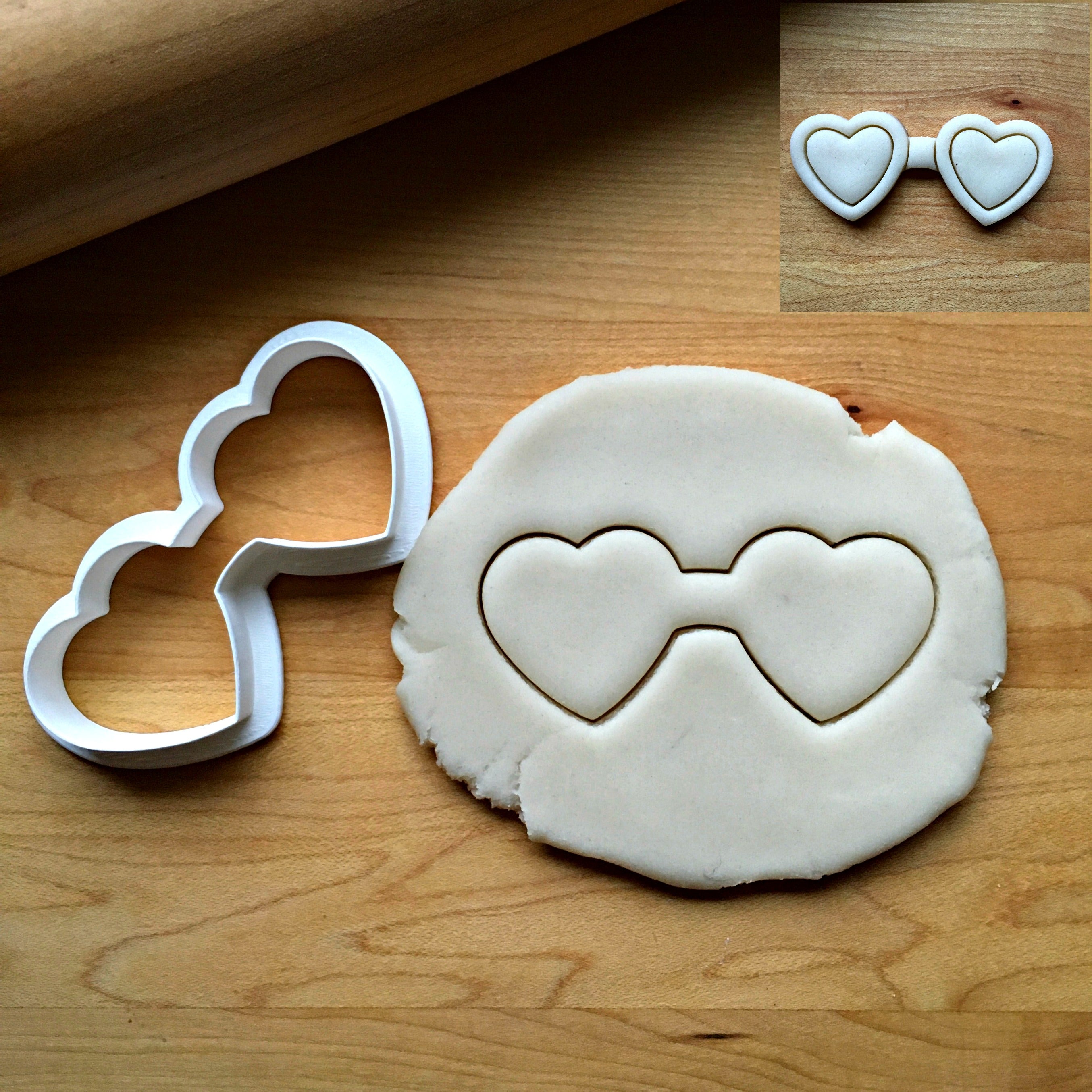 Heart Shaped Glasses Cookie Cutter/Dishwasher Safe