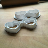 Set of 2 Heart Shaped Glasses Cookie Cutters/Dishwasher Safe