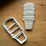 Triple Scoop Ice Cream Cone Cookie Cutter/Dishwasher Safe