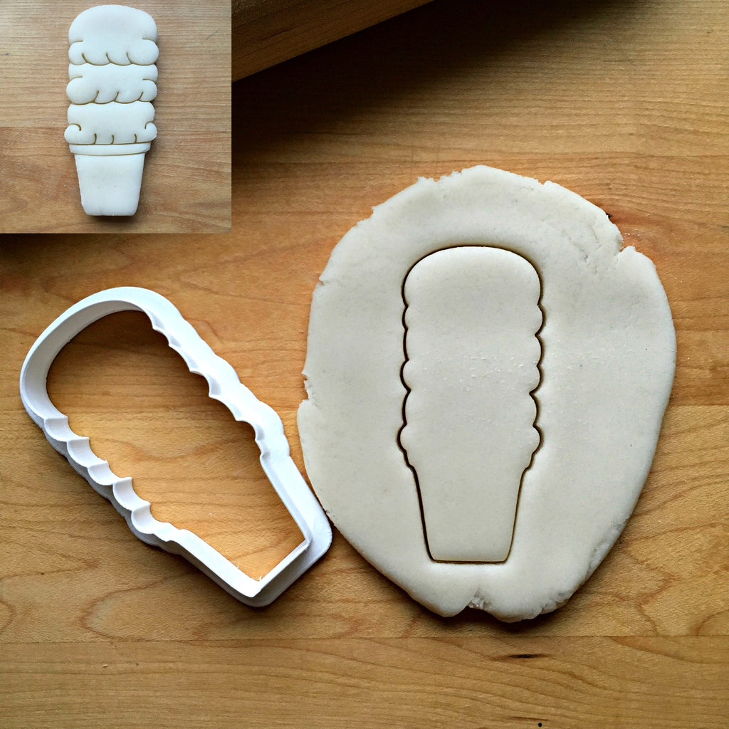 Triple Scoop Ice Cream Cone Cookie Cutter/Dishwasher Safe