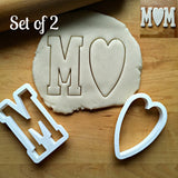 Set of 2 MOM Cookie Cutters/Dishwasher Safe