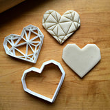 Set of 2 Geometric Heart Cookie Cutters/Dishwasher Safe