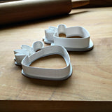 Set of 2 Carrot/Strawberry Cookie Cutters/Dishwasher Safe