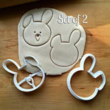 Set of 2 Cute Bunny Face Cookie Cutters/Dishwasher Safe