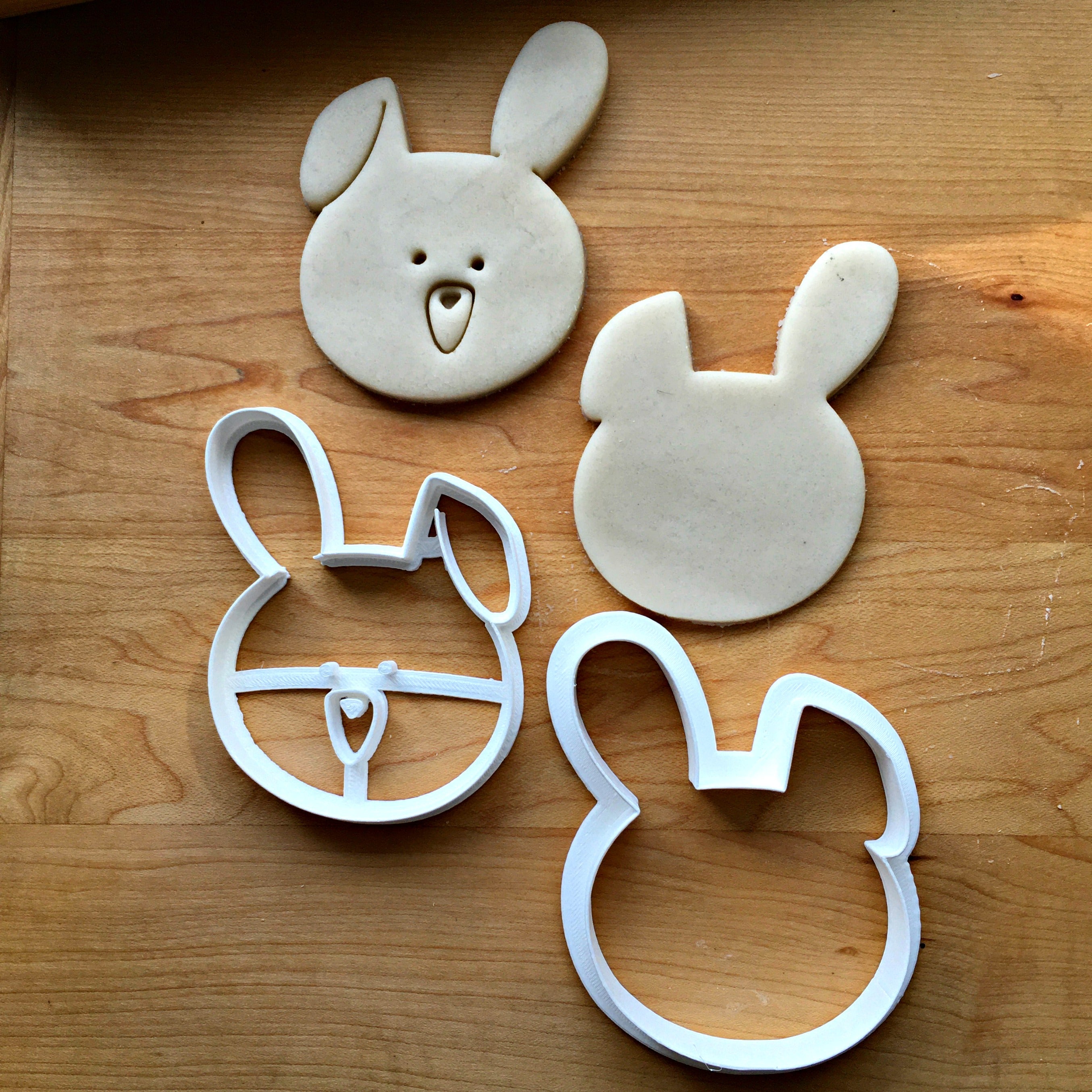 Set of 2 Cute Bunny Face Cookie Cutters/Dishwasher Safe