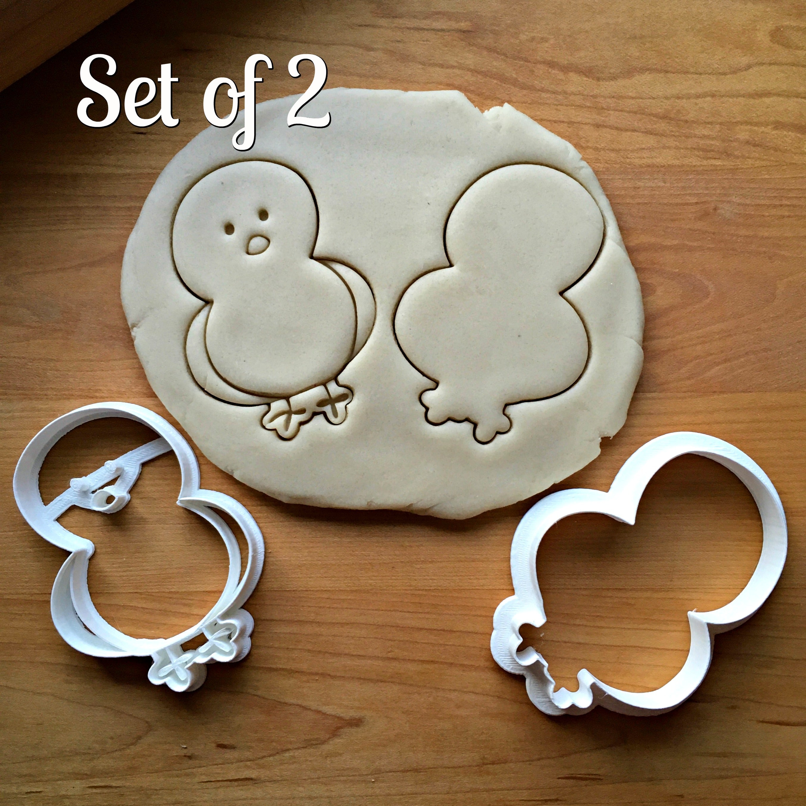 Set of 2 Baby Chick Cookie Cutters/Dishwasher Safe