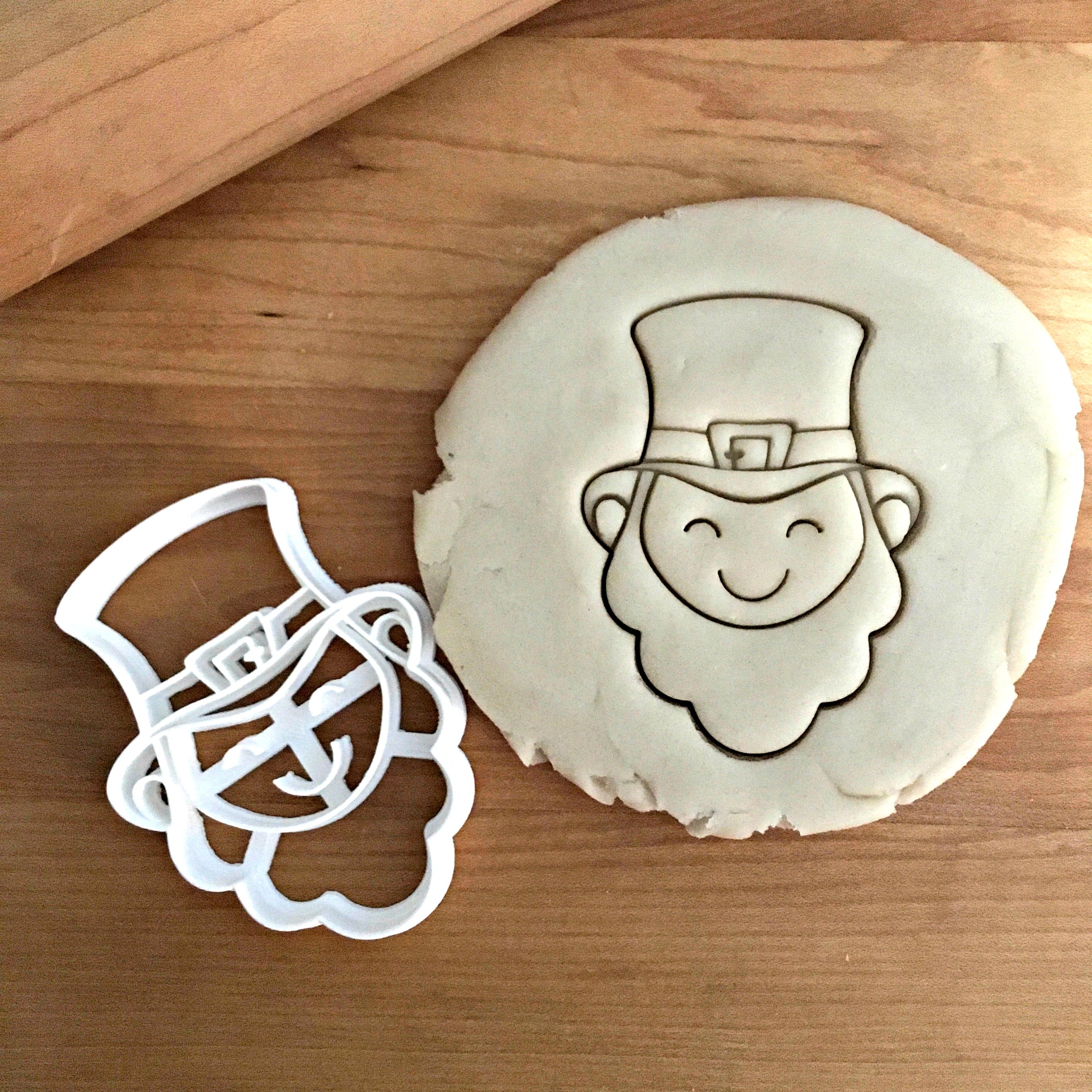 Smiling Leprechaun Face Cookie Cutter/Dishwasher Safe