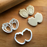 Set of 2 Bunny Paw Print Cookie Cutters/Dishwasher Safe