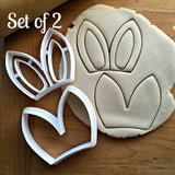 Set of 2 Bunny Ears Cookie Cutters/Dishwasher Safe