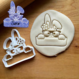 Girl Bunny Plaque Cookie Cutter/Dishwasher Safe