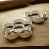 Set of 2 Five Petal Daisy/Flower Cookie Cutters/Dishwasher Safe