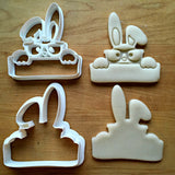 Set of 2 Bunny Plaque Cookie Cutters/Dishwasher Safe