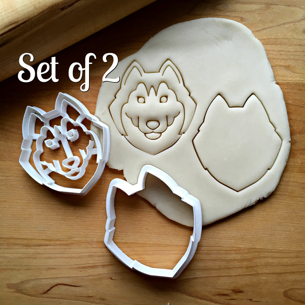 Set of 2 Husky/Wolf Cookie Cutters/Dishwasher Safe
