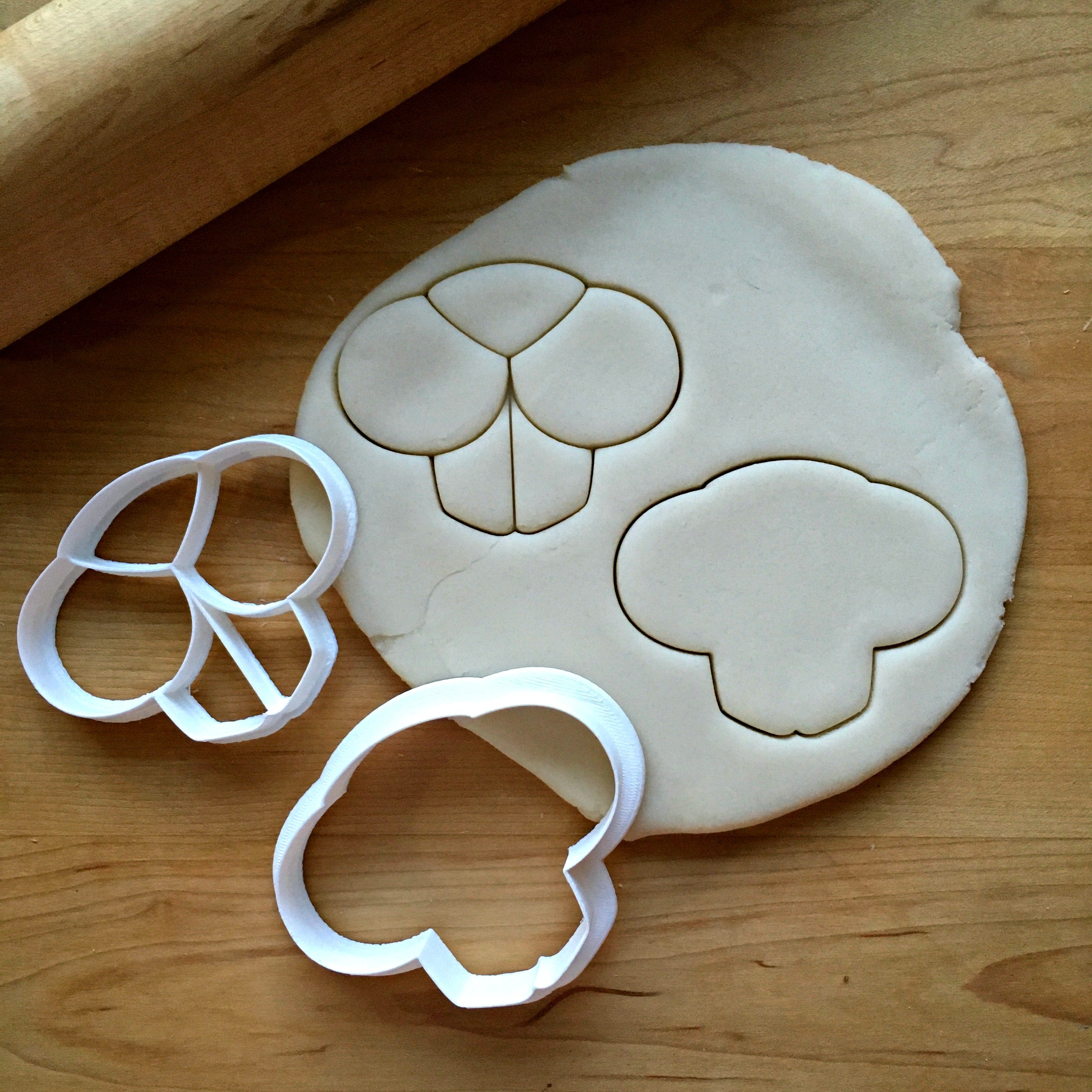 Set of 2 Bunny Nose with Teeth Cookie Cutters/Dishwasher Safe