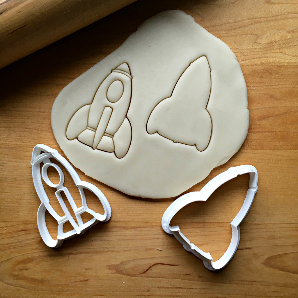 Set of 2 Rocket Ship Cookie Cutters/Dishwasher Safe