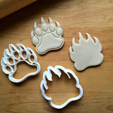 Set of 2 Bear Claw Cookie Cutters/Dishwasher Safe