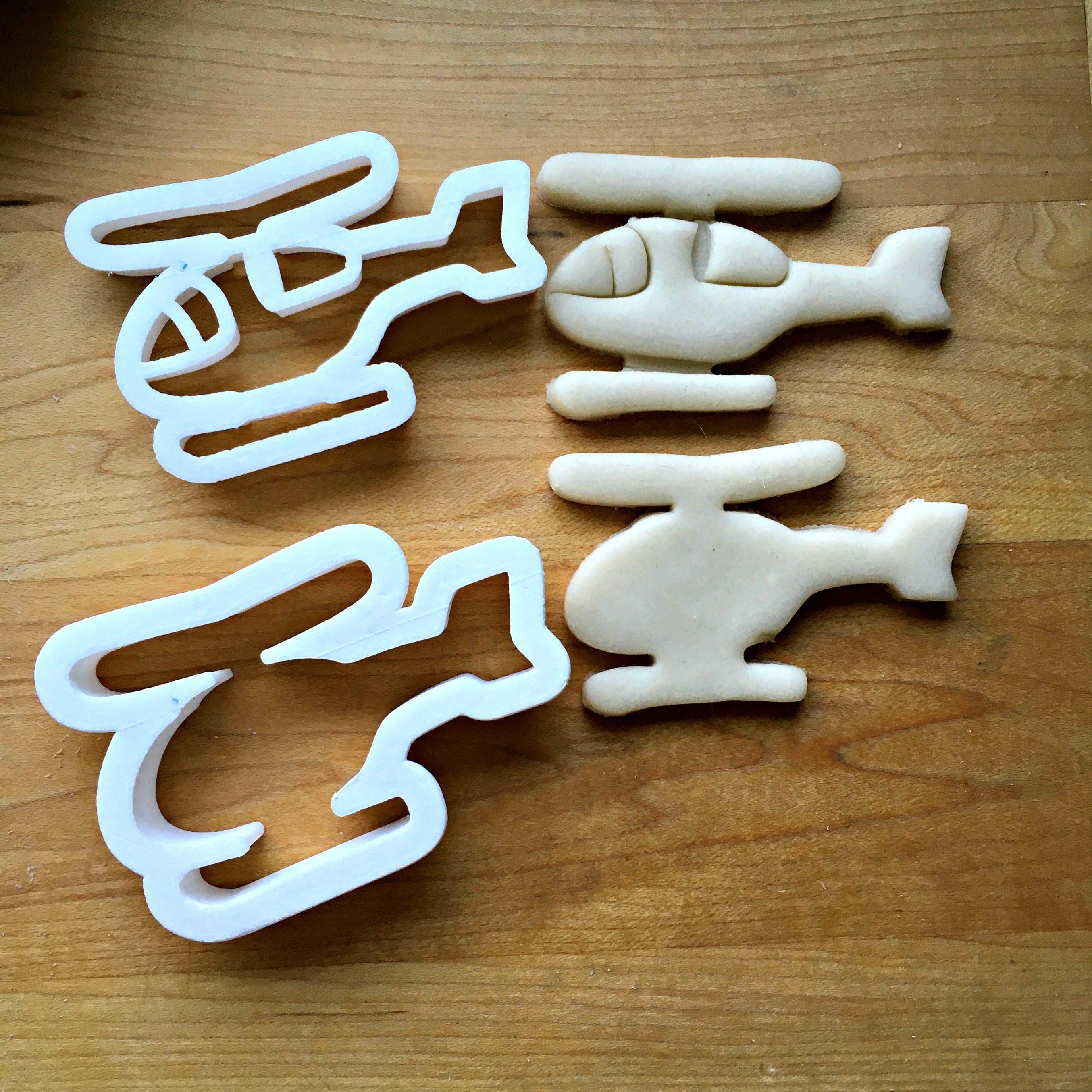Set of 2 Helicopter Cookie Cutters/Multi-Size/Dishwasher Safe