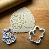 Set of 2 Fox/Raccoon Cookie Cutters/Dishwasher Safe