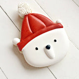 Cute Bear with Hat Cookie Cutter/Dishwasher Safe/Template Included