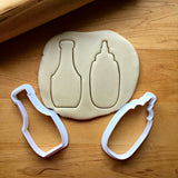 Set of 2 Mustard and Ketchup Bottles Cookie Cutters/Dishwasher Safe