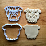 Set of 2 Bull Dog Cookie Cutters/Dishwasher Safe