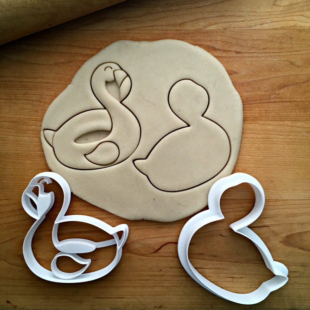 Set of 2 Flamingo Pool Floatie Cookie Cutters/Dishwasher Safe