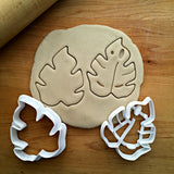 Set of 2 Tropical Leaf Cookie Cutters/Dishwasher Safe