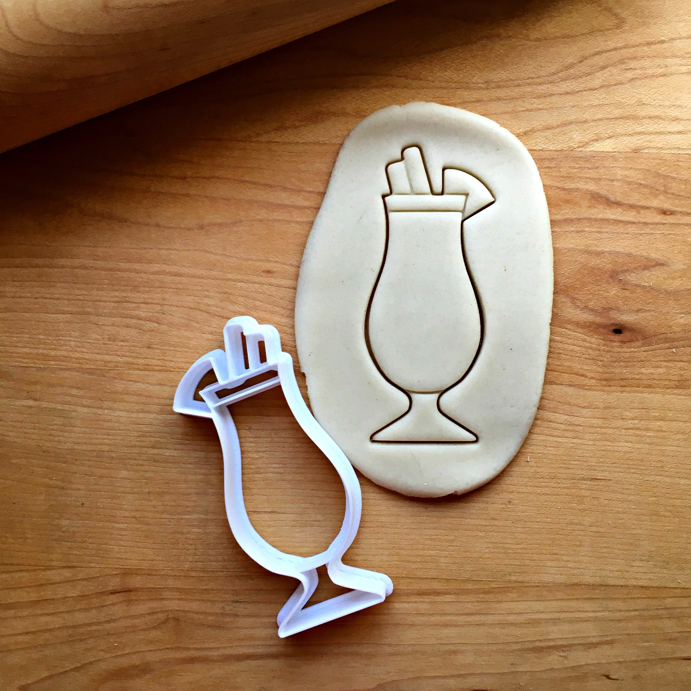 Tall Tropical Drink Cookie Cutter/Dishwasher Safe