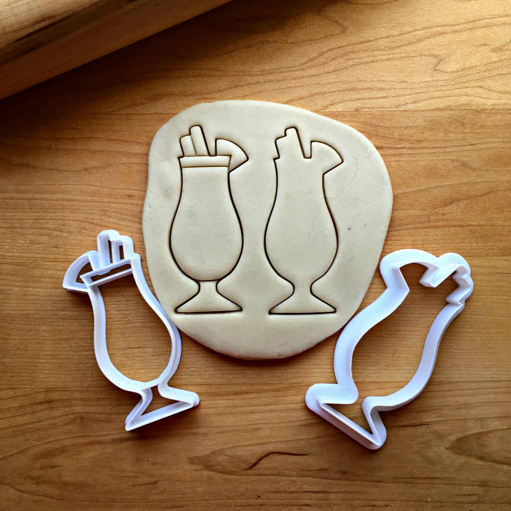 Set of 2 Tall Tropical Drink Cookie Cutters/Dishwasher Safe