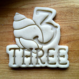 Nautical Number 3 Cookie Cutter/Dishwasher Safe