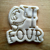 Nautical Number 4 Cookie Cutter/Dishwasher Safe