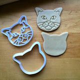 Set of 2 Short Haired Cat Cookie Cutters/Dishwasher Safe