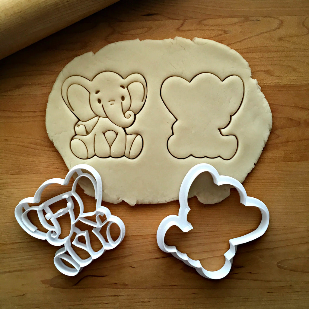 Set of 2 Baby Elephant Cookie Cutters/Dishwasher Safe
