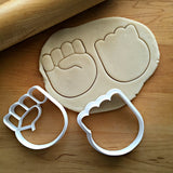 Set of 2 Fist Cookie Cutters/Dishwasher Safe