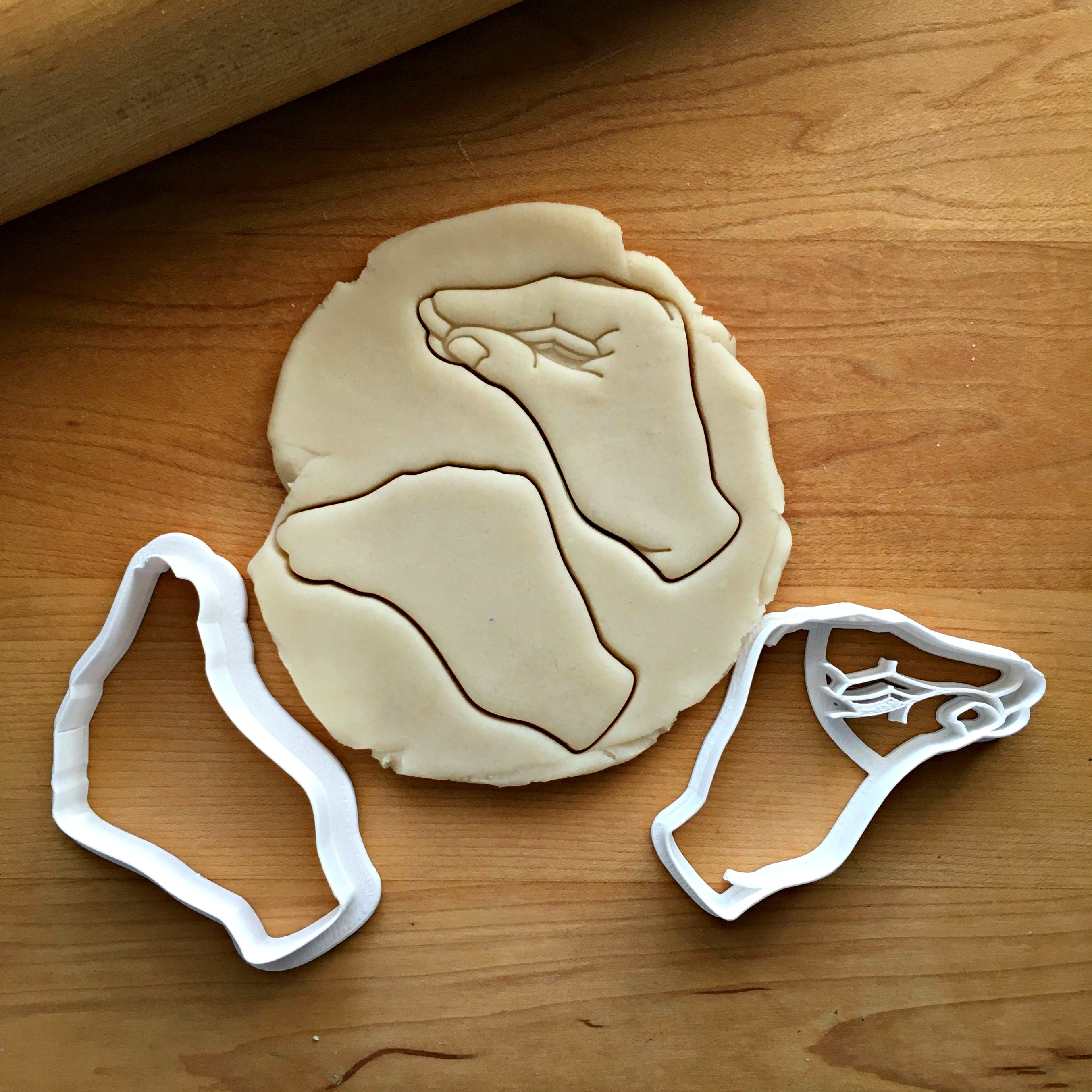 Set of 2 Pinched Hand Cookie Cutters/Dishwasher Safe