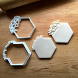 Set of 2 Floral Hexagon Cookie Cutters/Dishwasher Safe