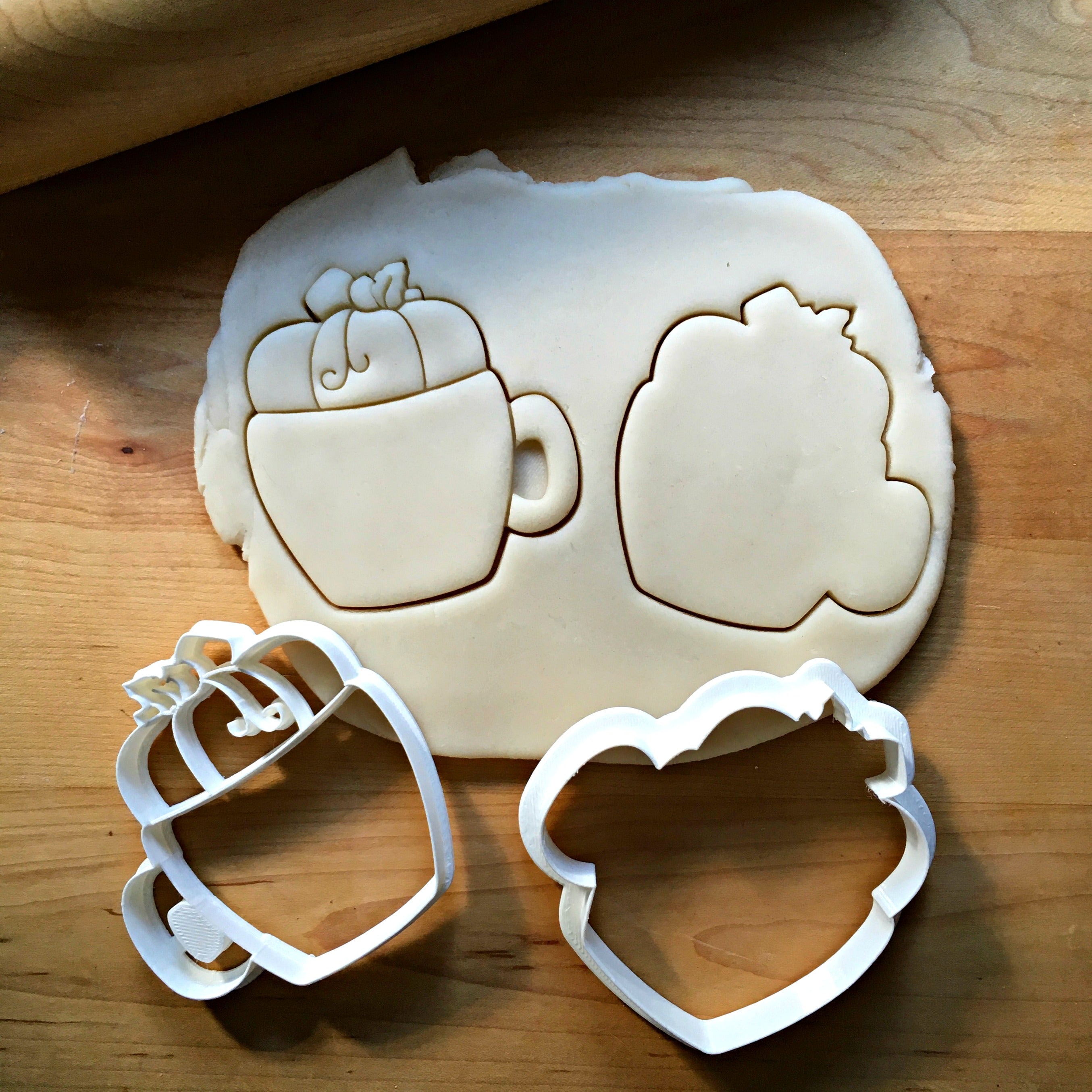 Set of 2 Pumpkin Mug Cookie Cutters/Dishwasher Safe